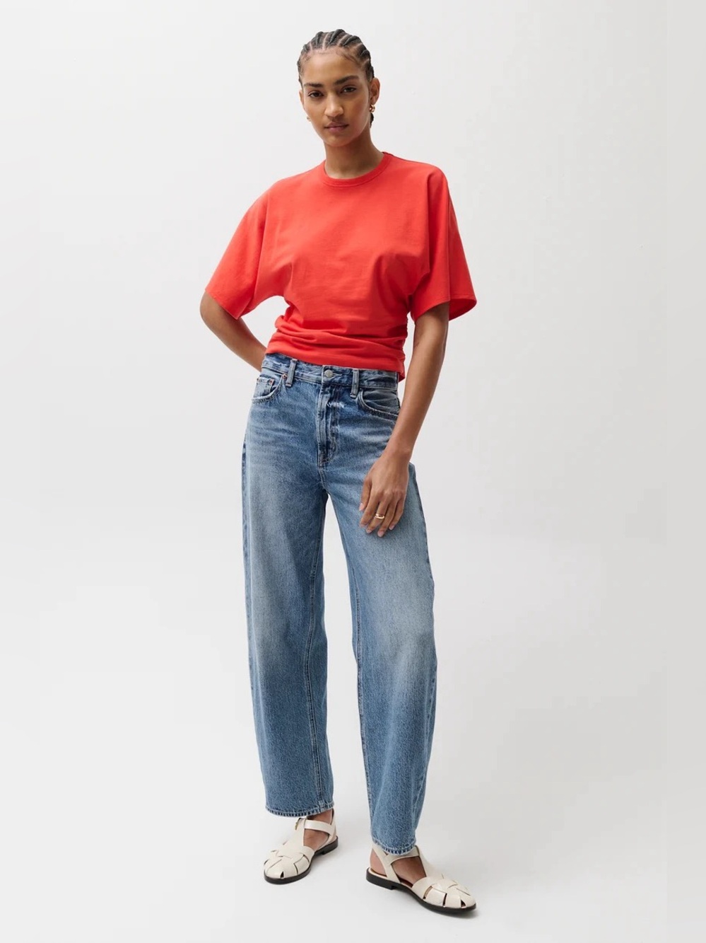 Pistola Wes High Rise Barrel Jean Spectacle NWT - Picture 9 of 11